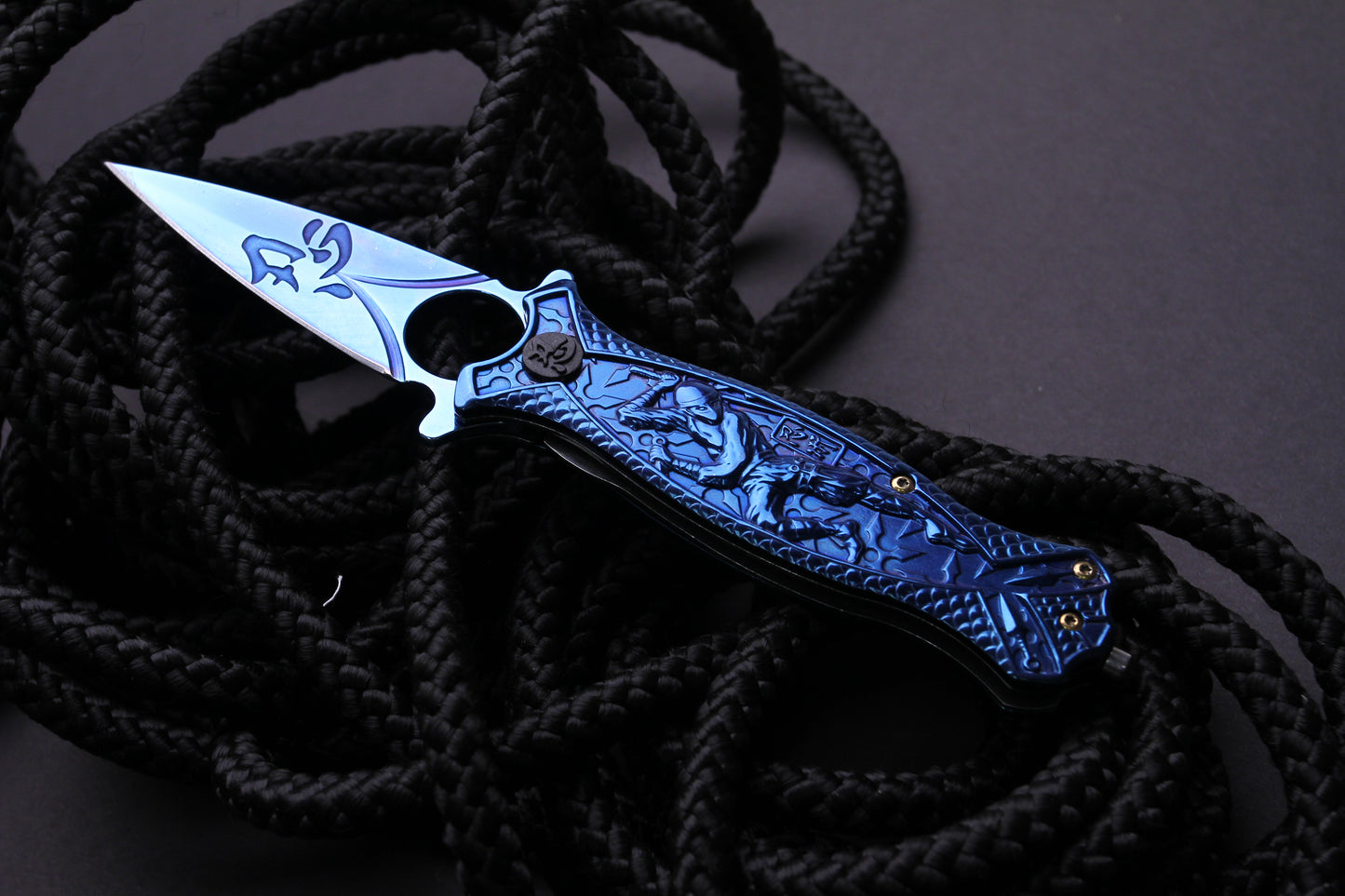 Master Blue Ninja Spear point Pocket Knife